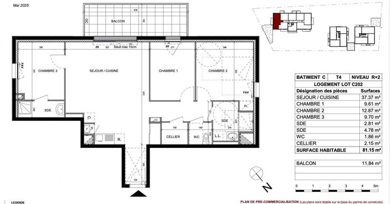 Appartement - 81 m² - 4 pièces