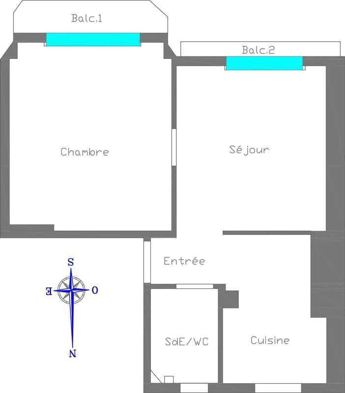 Appartement - 36 m² - 2 pièces