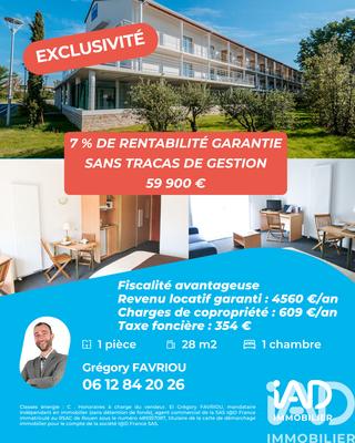 Appartement - 28 m² - 1 pièce