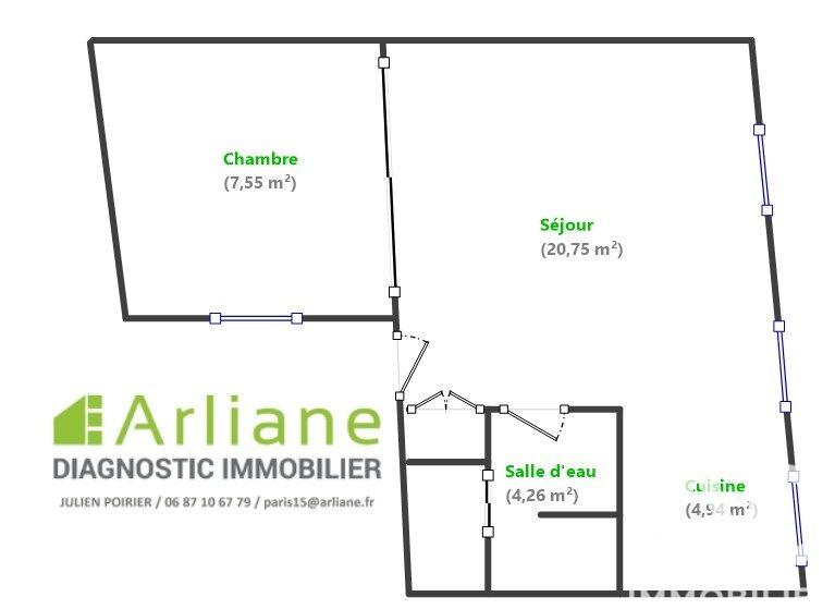 Appartement - 38 m² - 2 pièces