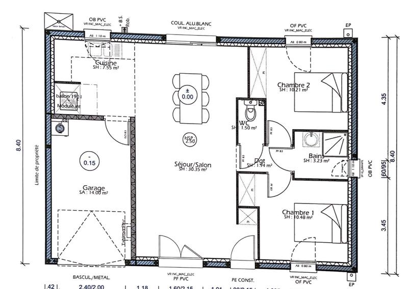 Maison - 66 m² - 3 pièces