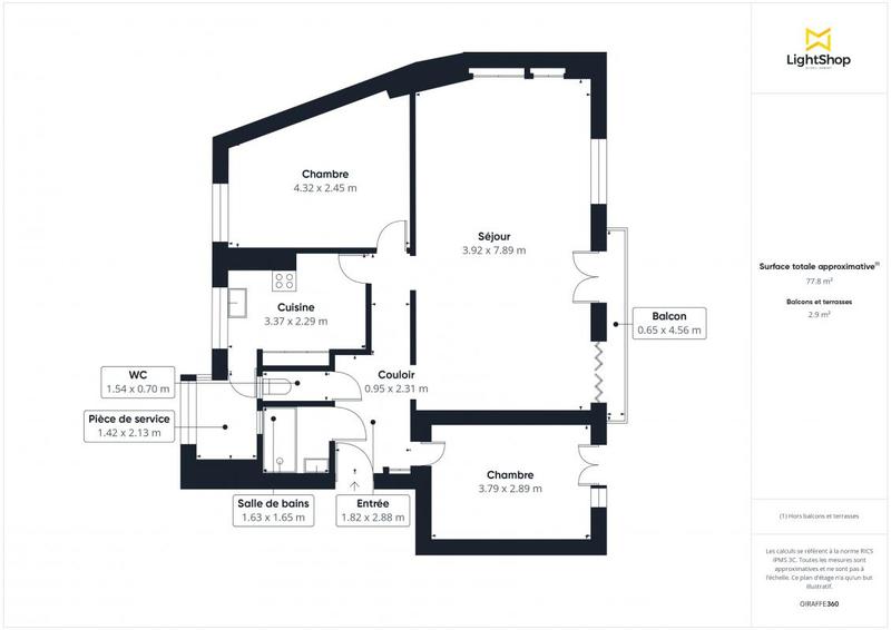 Appartement - 77 m² - 3 pièces