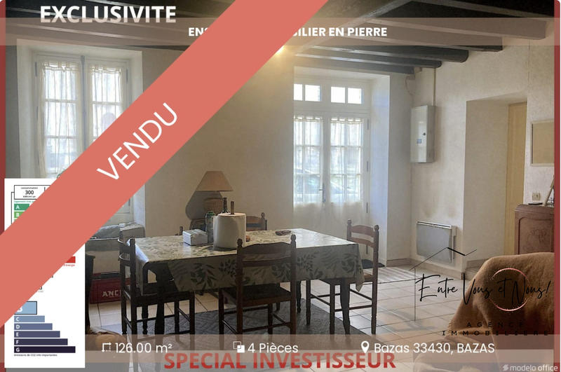 Maison - 126 m² - 4 pièces