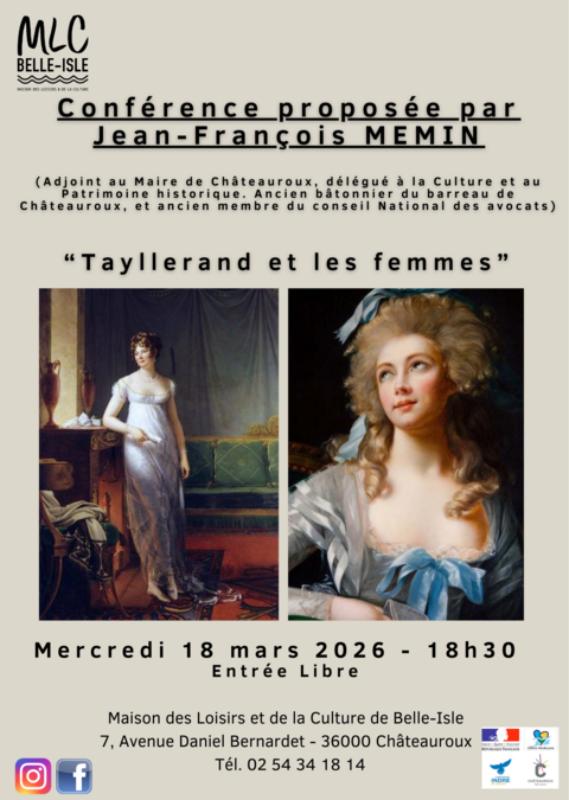 Conférence avec Jean-François Memin « Talleyrand et les Femmes »