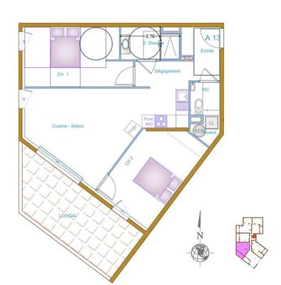 Appartement - 64 m² - 3 pièces