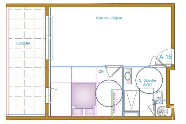 Appartement - 41 m² - 2 pièces