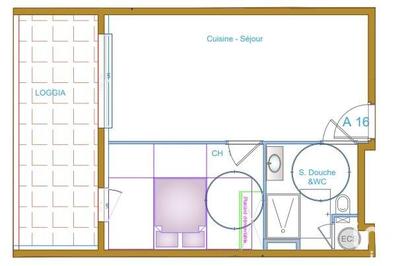 Appartement - 41 m² - 2 pièces