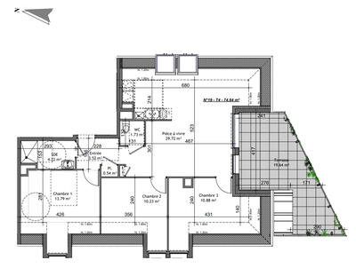 Appartement - 75 m² - 4 pièces