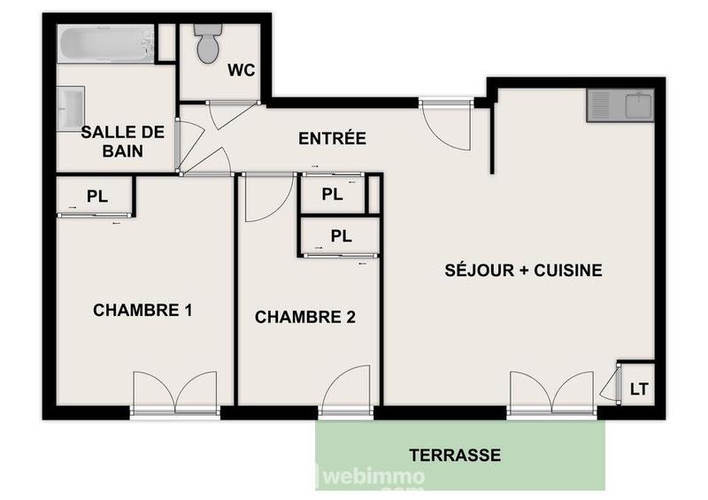 Appartement - 59 m² - 3 pièces