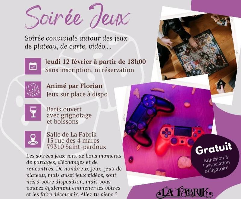 La Fabrik : Soirée jeux
