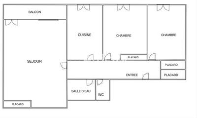 Appartement - 65 m² - 3 pièces