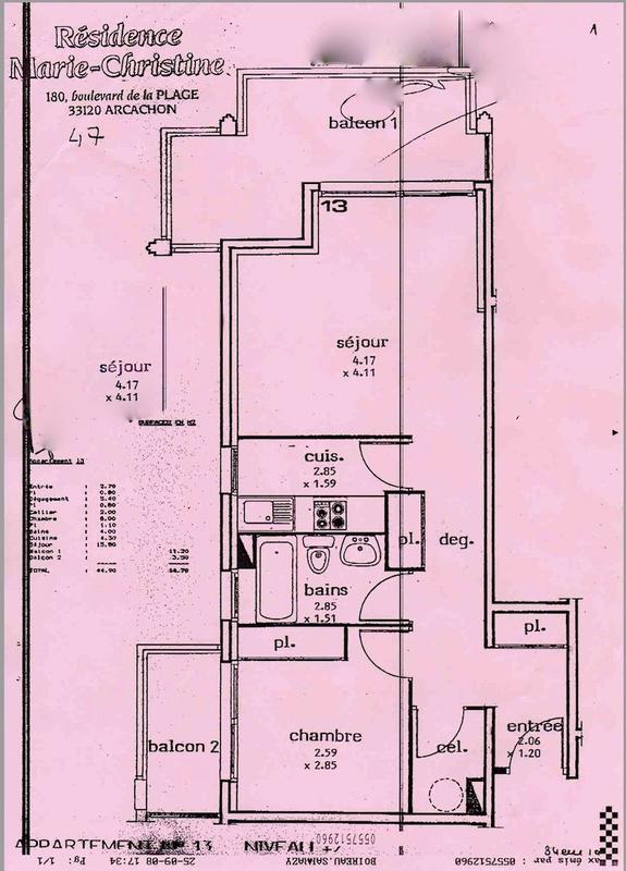 Appartement - 45 m² - 2 pièces