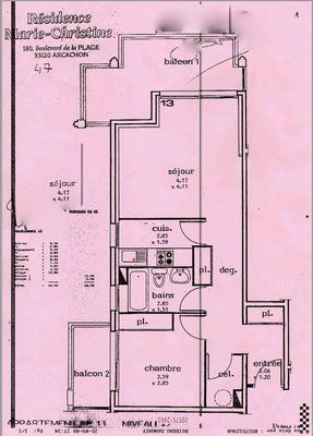 Appartement - 45 m² - 2 pièces