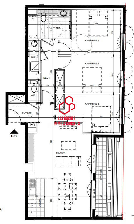 Appartement - 86 m² - 4 pièces