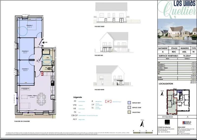 Appartement - 76 m² - 4 pièces