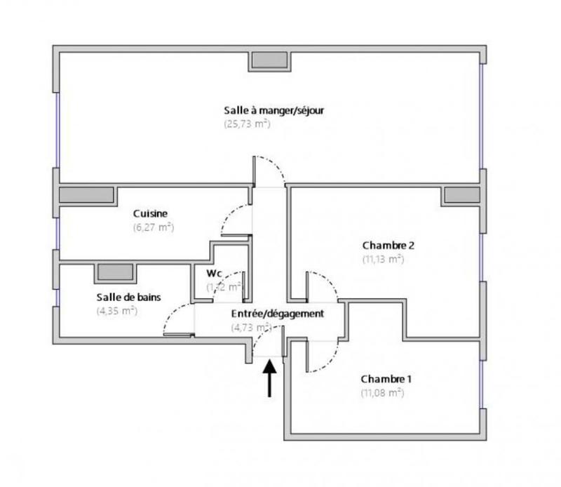 Appartement - 64 m² - 3 pièces