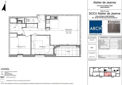Appartement - 64 m² - 3 pièces