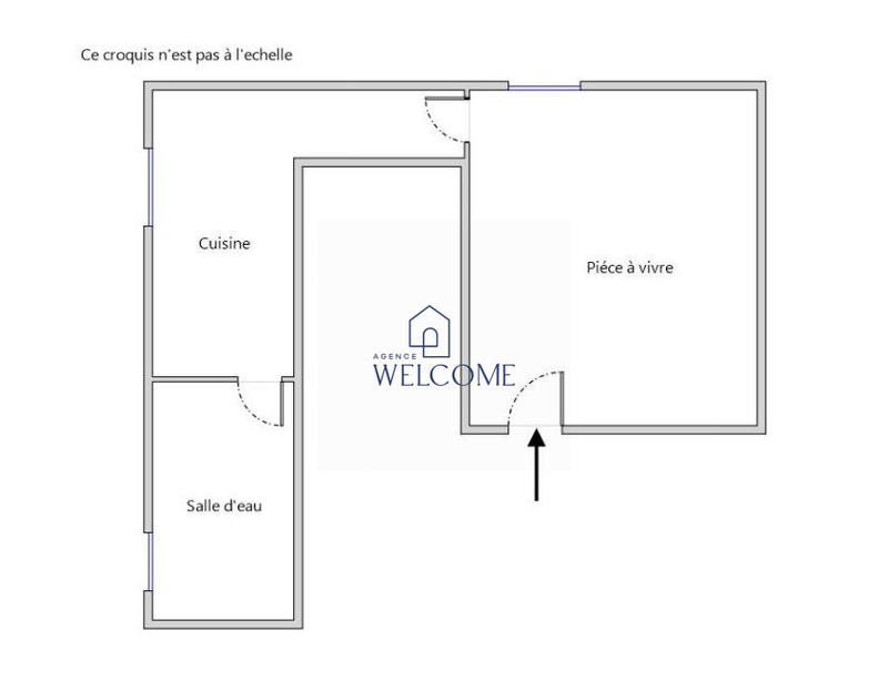 Appartement - 25 m² - 2 pièces