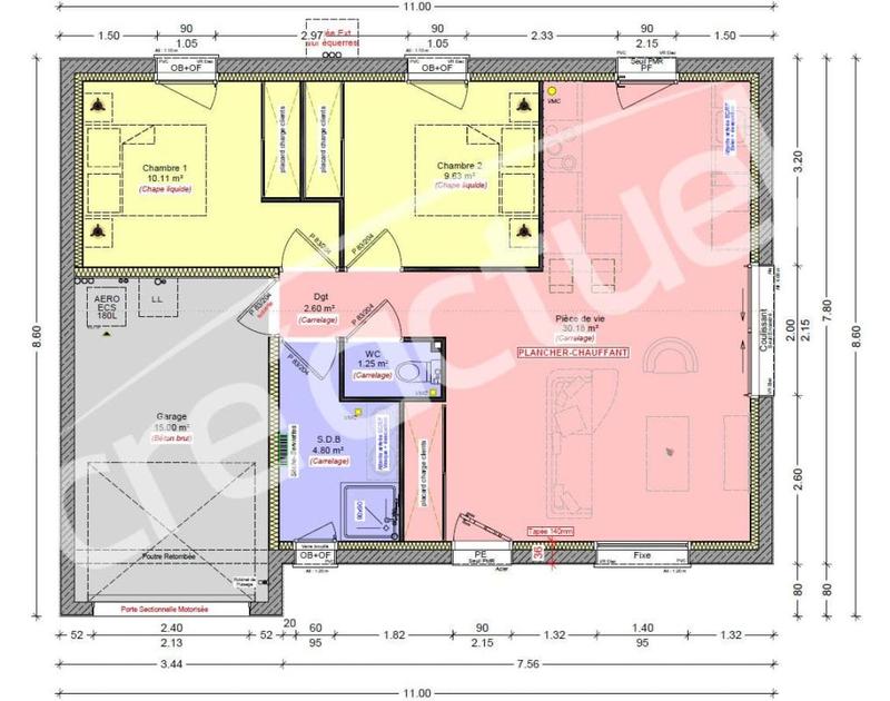 Maison - 59 m² - 3 pièces