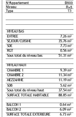 Appartement - 89 m² - 3 pièces