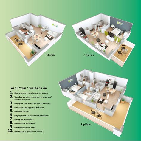 Appartement - 46 m² - 2 pièces