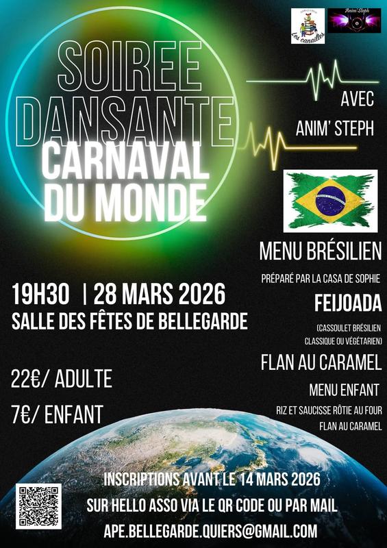 Soirée dansante carnaval du monde