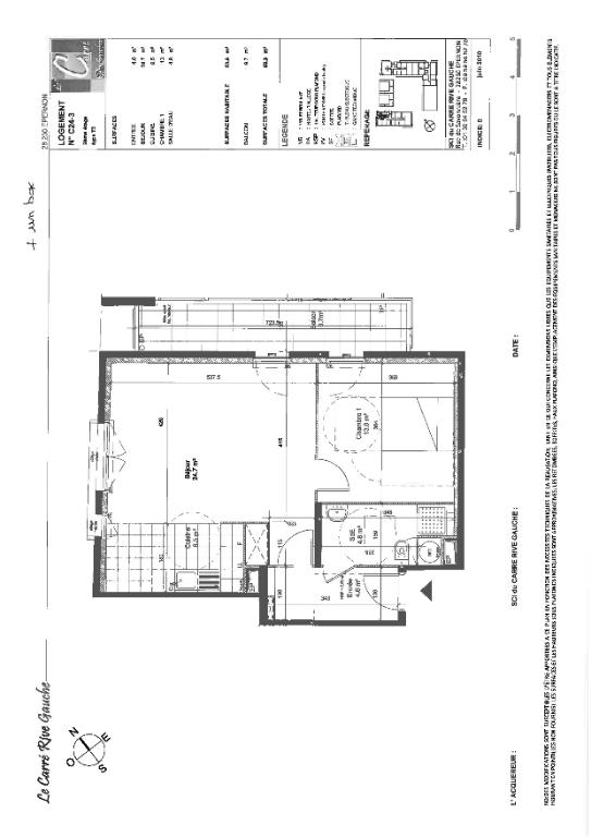 Appartement - 54 m² - 2 pièces