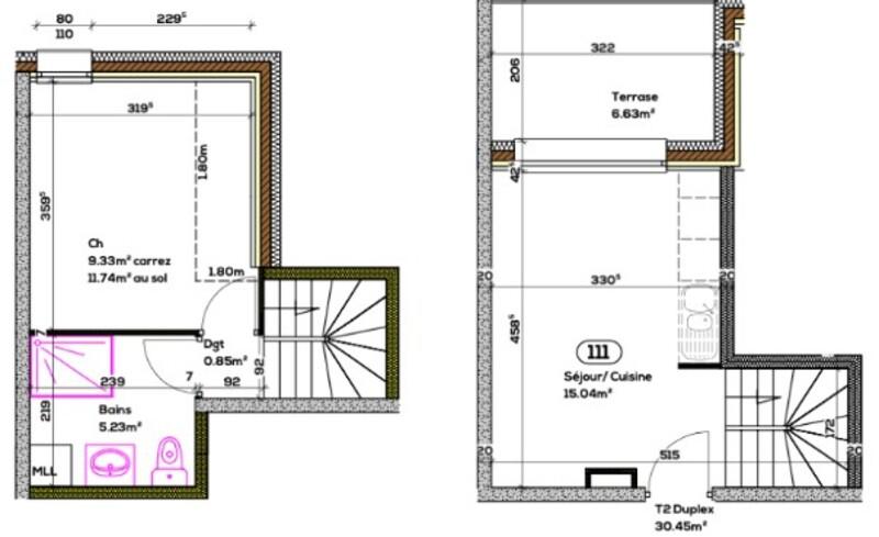 Appartement - 40 m² - 2 pièces