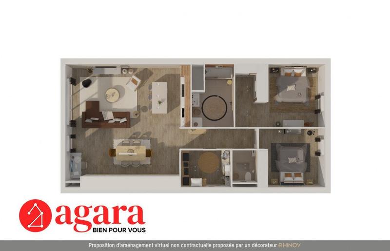 Appartement - 102 m² - 3 pièces