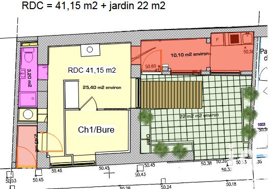 Maison de ville - 69 m² - 4 pièces