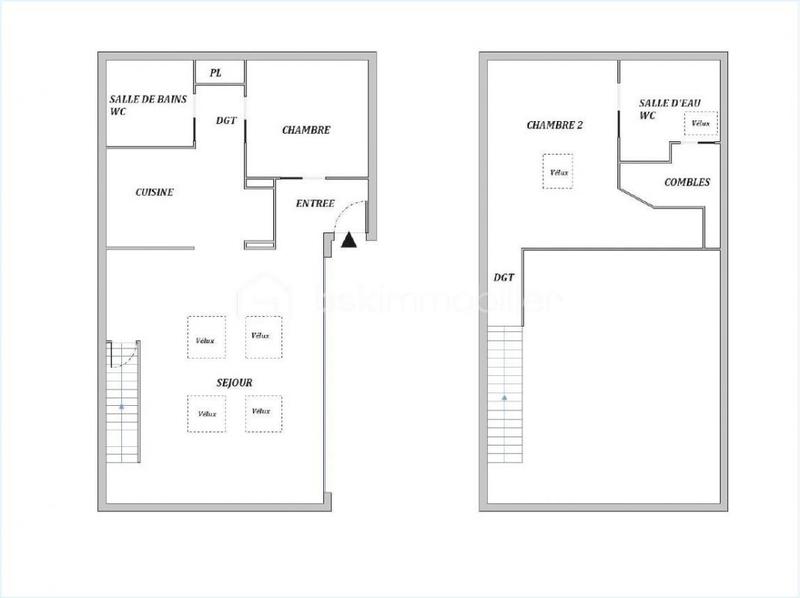 Loft - 95 m² - 3 pièces