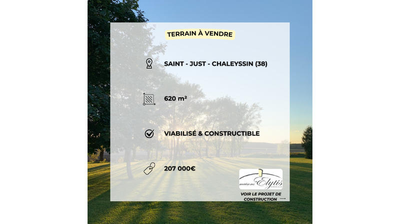 Terrain constructible - 620 m²