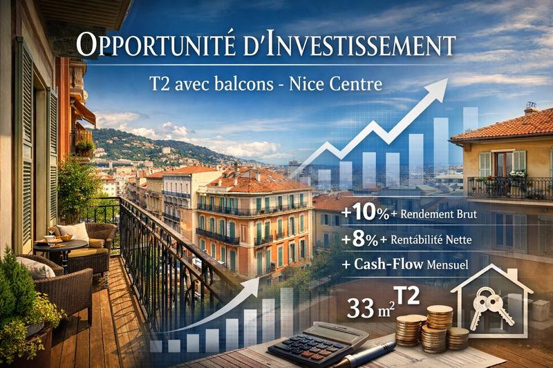 Appartement - 33 m² - 2 pièces