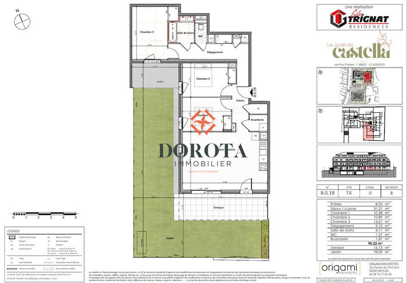 Appartement - 90 m² - 4 pièces