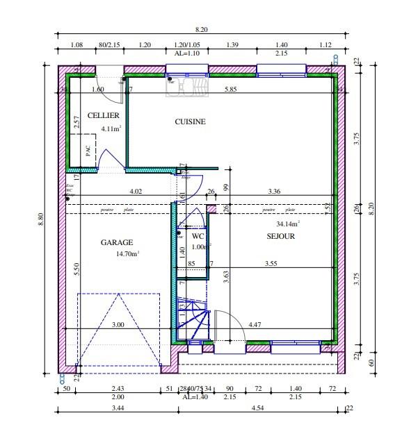 Maison - 96 m² - 5 pièces
