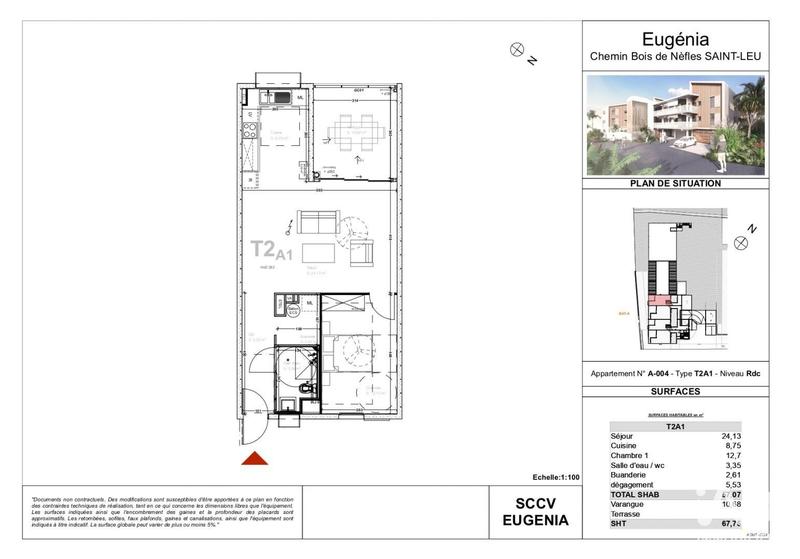 Appartement - 67 m² - 2 pièces