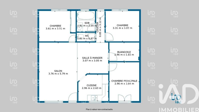Maison - 89 m² - 4 pièces