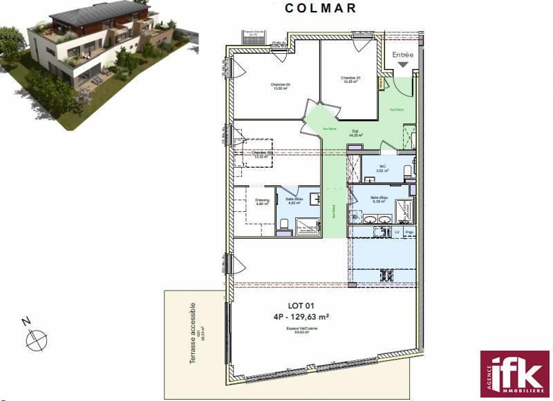 Appartement - 130 m² - 4 pièces