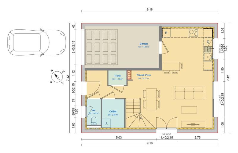 Maison - 90 m² - 4 pièces