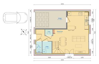 Maison - 90 m² - 4 pièces