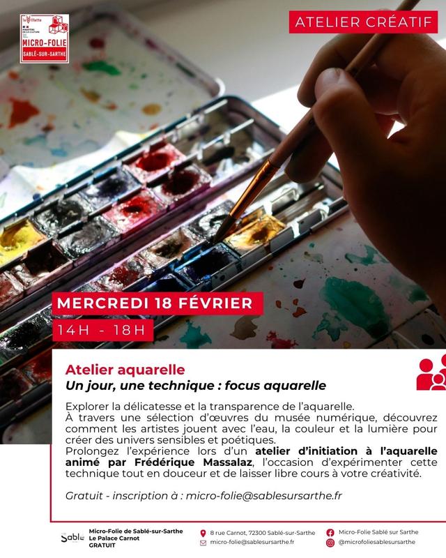 Un jour, une technique : atelier aquarelle