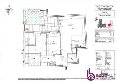 Appartement - 68 m² - 3 pièces