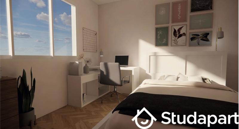 Chambre - 14 m² - 1 pièce