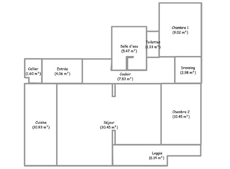 Appartement - 84 m² - 4 pièces