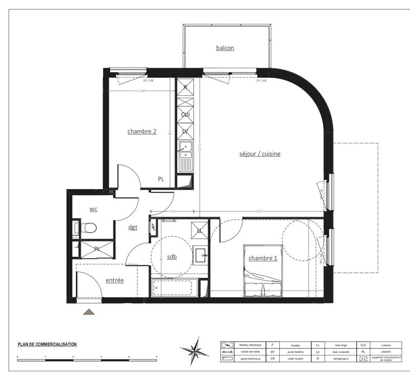 Appartement - 62 m² - 3 pièces
