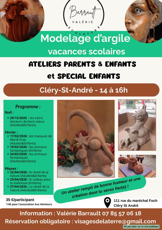 Atelier de modelage d'argile parents/enfants