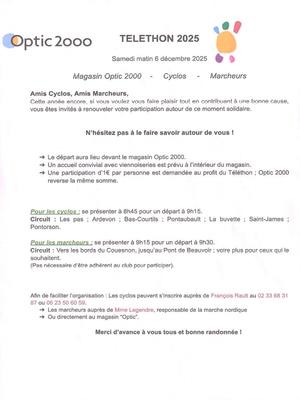 Marcher ou pédaler pour le Téléthon