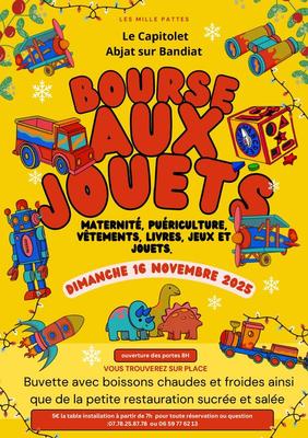 Bourse aux jouets, puériculture, vêtements