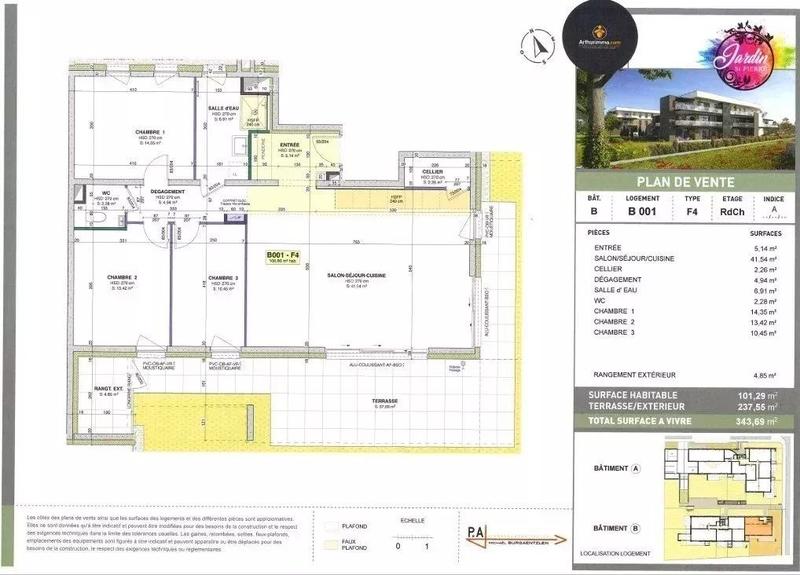 Appartement - 101 m² - 4 pièces