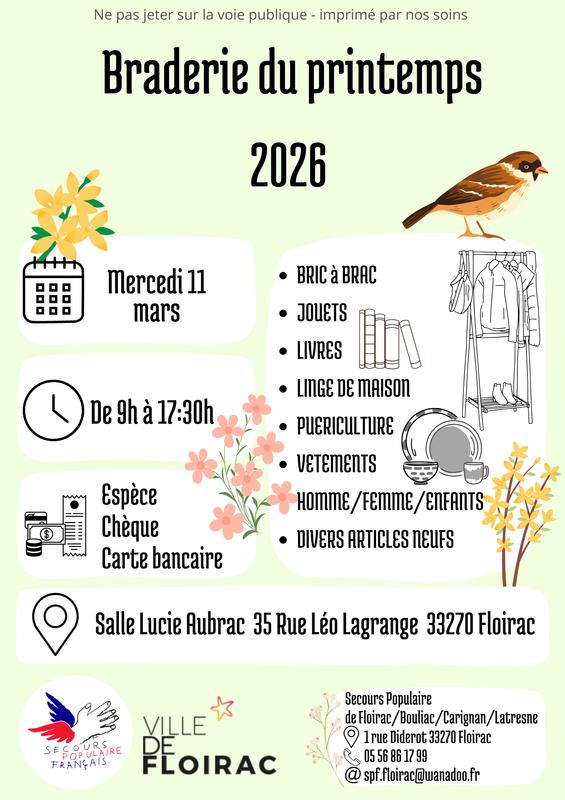 Braderie de printemps